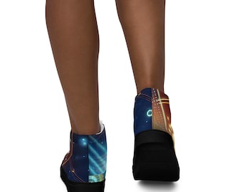 Cyberpunk Sneakers – Futuristic Women’s High Tops | Techwear Canvas Gamer Shoes