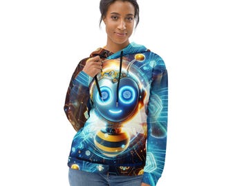Cyber Techwear Hoodie Futuristic Cyberpunk Streetwear Sweatshirt Unisex Glitchcore Gamer Gift for Men Women