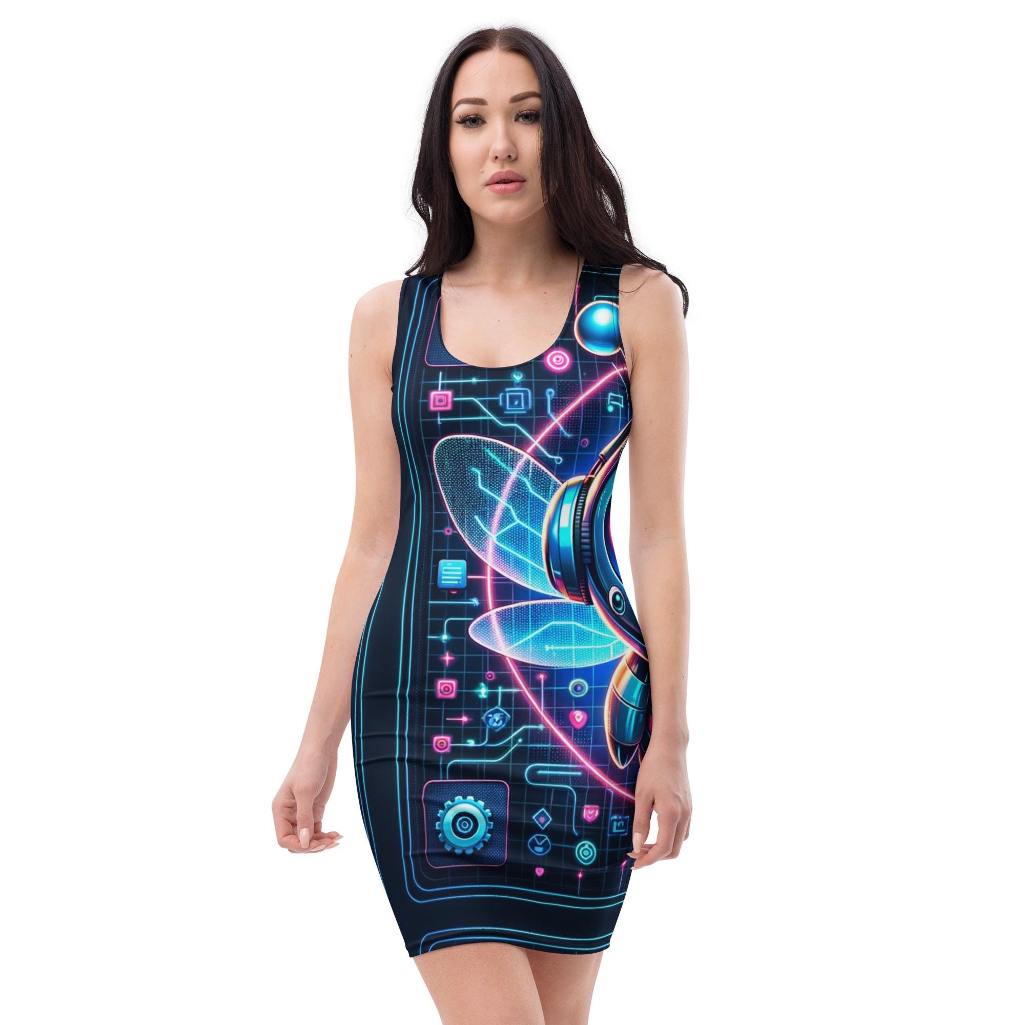 slim fit dress slacks Women's Cyberpunk Gradient Printed Mesh Shirt  Punk Design