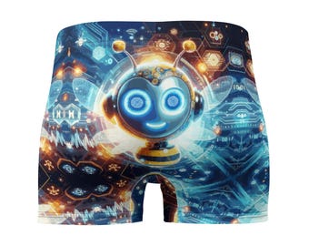 Funny Robot Boxer Briefs | Futuristic love’s Gift, Gamer, Nerd, or Sci-Fi Lover