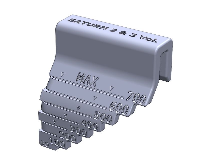 Resin Volume Indicator. STL Download. Elegoo Saturn 2 & 3 Resin Gauge