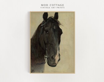 Vintage horse painting | downloadable art