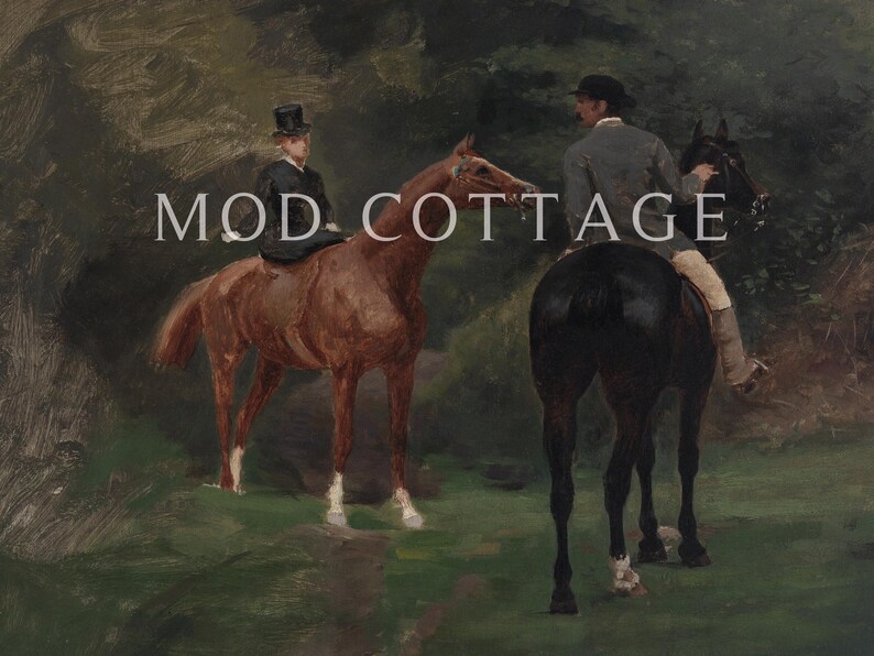 A moody horse painting.