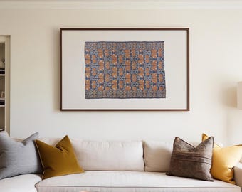 Floral textile printable art | Vintage wall art | antique tapestry print | digital download