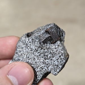 rare &quot;Fairy Cross&quot;, twinned staurolite crystal in matrix