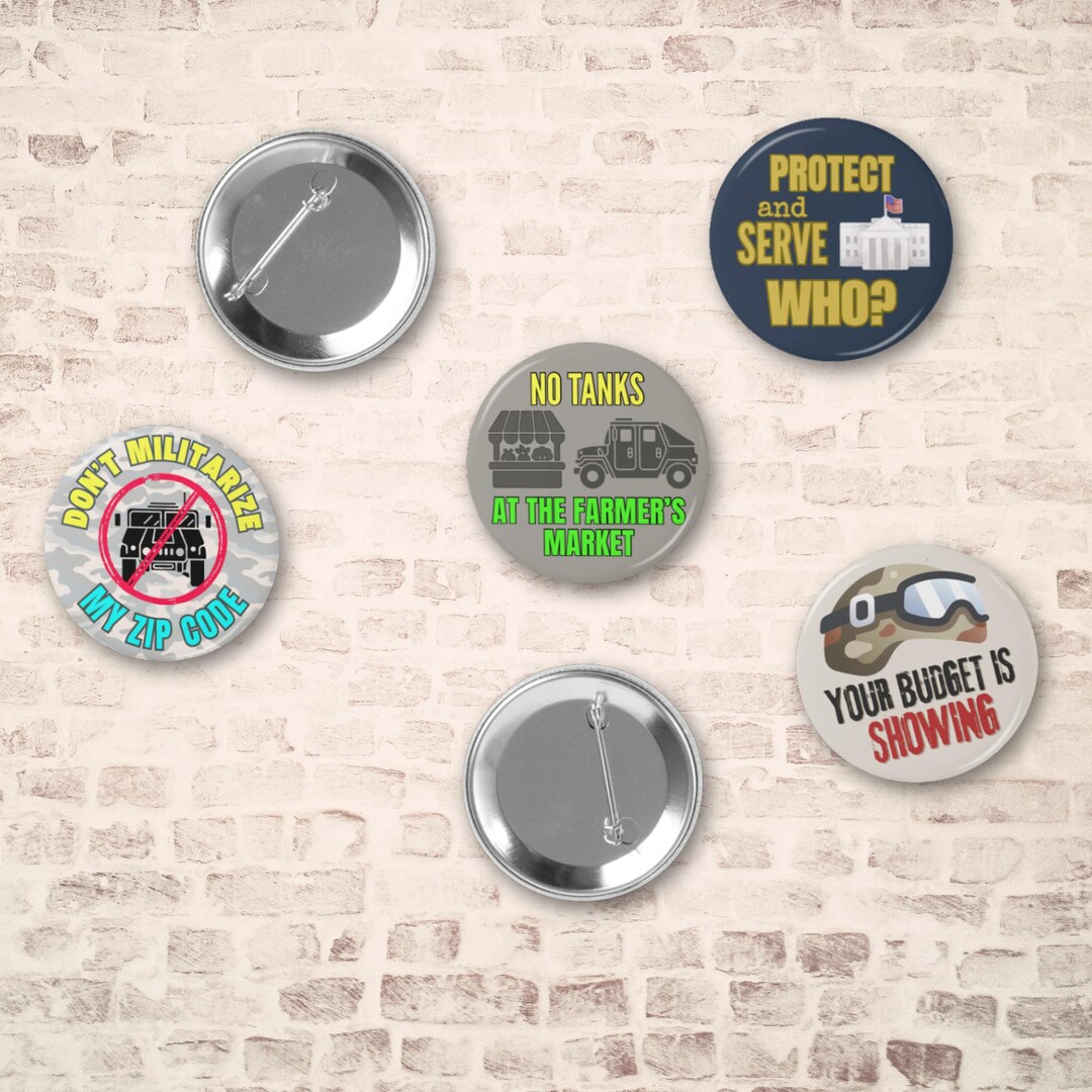 Political Protest Buttons: Anti-ice, Anti-trump, Anti-militarization ...
