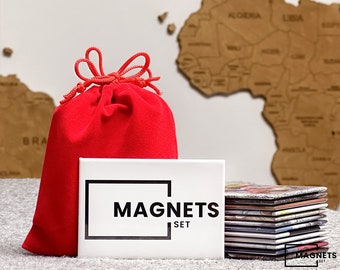 Set von 12 handgefertigten benutzerdefinierten Magneten für Kühlschrank - Geschenk für Frauen - Muttertagsgeschenk - Bildmagnet - Geschenk für Sie oder Ihn!