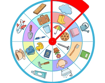 Montessori Spinning Wheel Game, Category Matching Printable (PDF Download)