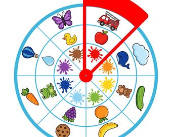 Montessori Color Matching Wheel, Preschool Learning Game (PDF Pattern)