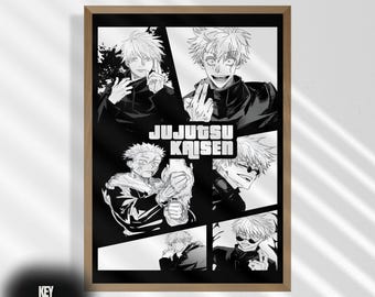 Jujutsu Kaisen Poster: Minimalist Anime Art Print
