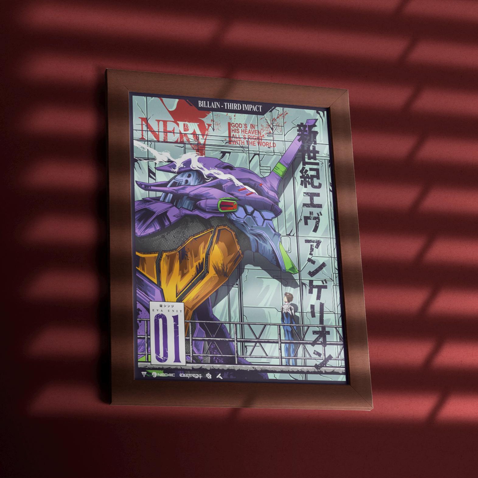 Neon Genesis Evangelion Poster, Set of 3 3-piece Poster Set Eva 00