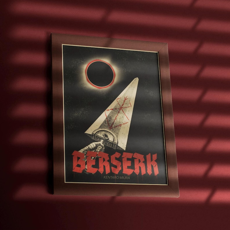 Berserk Posters - Berserk Poster Prints - Guts Poster - Anime Poster Anime Inspired Posters Manga Wall Art Home Decor Gift for Anime Lovers