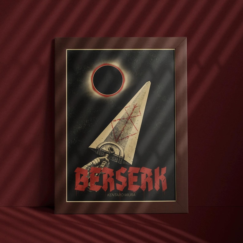 Berserk Posters - Berserk Poster Prints - Guts Poster - Anime Poster Anime Inspired Posters Manga Wall Art Home Decor Gift for Anime Lovers