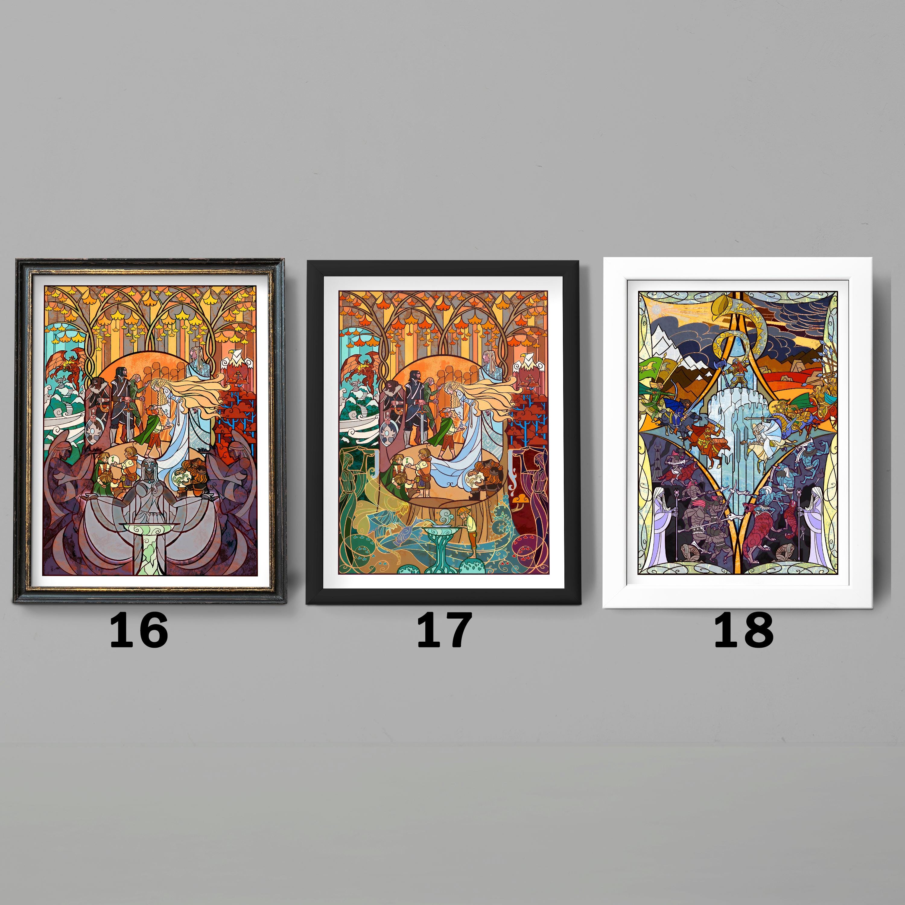 Lord of the Rings Poster Set: Middle Earth Travel Art (digital Download ...