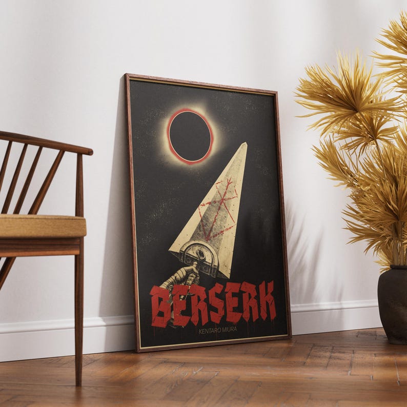 Berserk Posters - Berserk Poster Prints - Guts Poster - Anime Poster Anime Inspired Posters Manga Wall Art Home Decor Gift for Anime Lovers