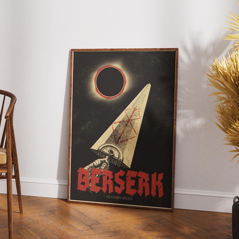 Berserk Posters - Berserk Poster Prints - Guts Poster - Anime Poster Anime Inspired Posters Manga Wall Art Home Decor Gift for Anime Lovers