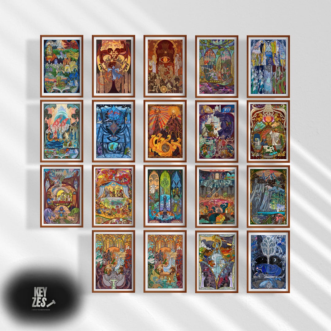 Lord of the Rings Poster Set: Middle Earth Travel Art (digital Download ...