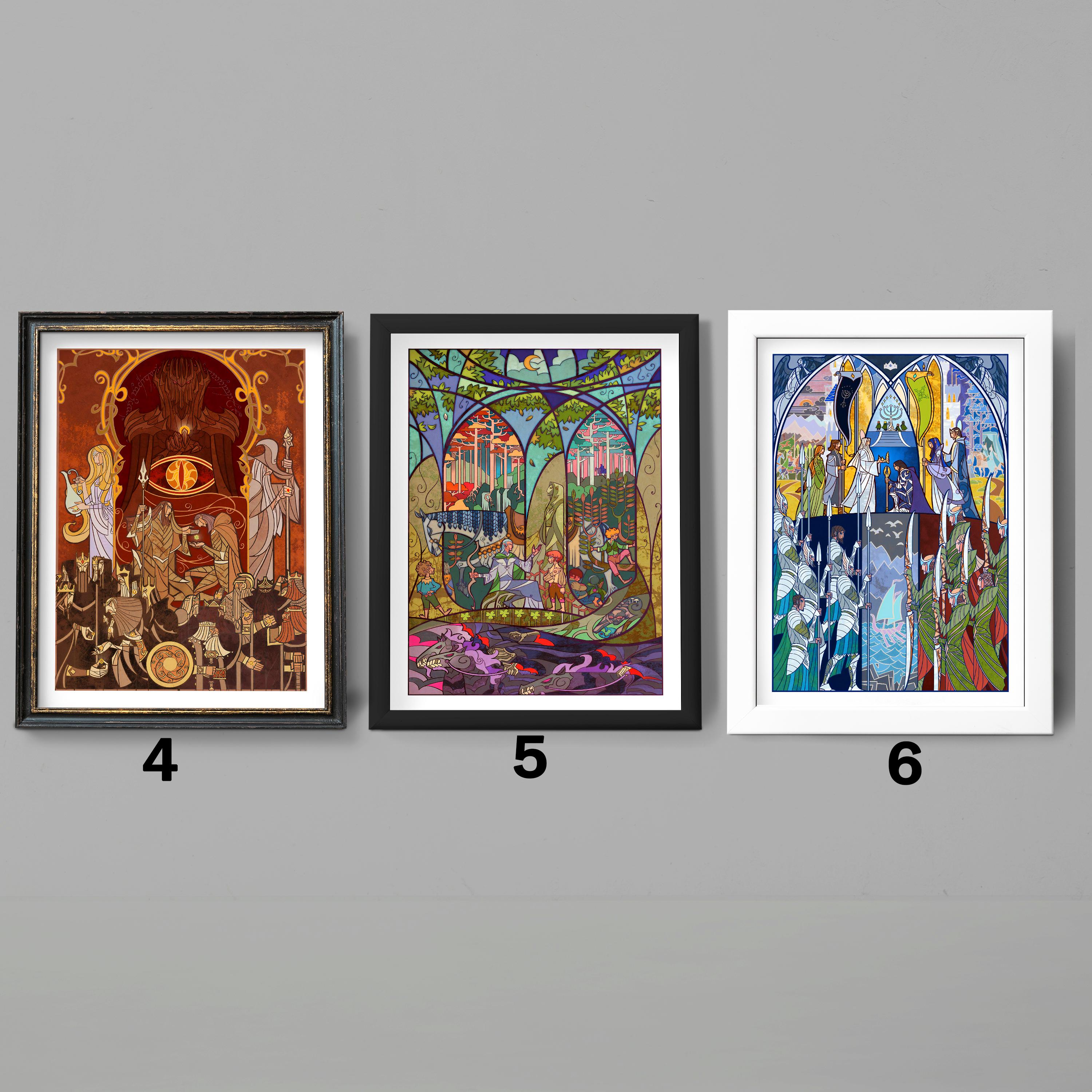 Lord of the Rings Poster Set: Middle Earth Travel Art (digital Download ...