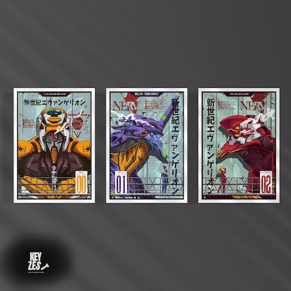 新世紀EVANGELION ポスター セット Neon Genesis Evangelion Poster, Set of 3 3-piece Poster Set Eva 00