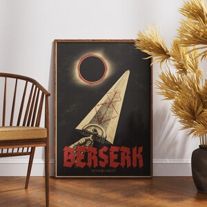 Berserk Posters - Berserk Poster Prints - Guts Poster - Anime Poster Anime Inspired Posters Manga Wall Art Home Decor Gift for Anime Lovers