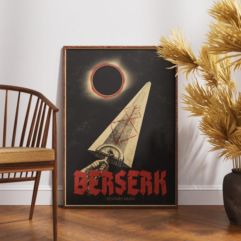 Berserk Posters - Berserk Poster Prints - Guts Poster - Anime Poster Anime Inspired Posters Manga Wall Art Home Decor Gift for Anime Lovers