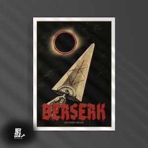 Berserk Poster - Berserk Poster Prints - Guts Poster - Anime Poster Anime inspirierte Poster Manga Wand Kunst Home Decor Geschenk für Anime Liebhaber