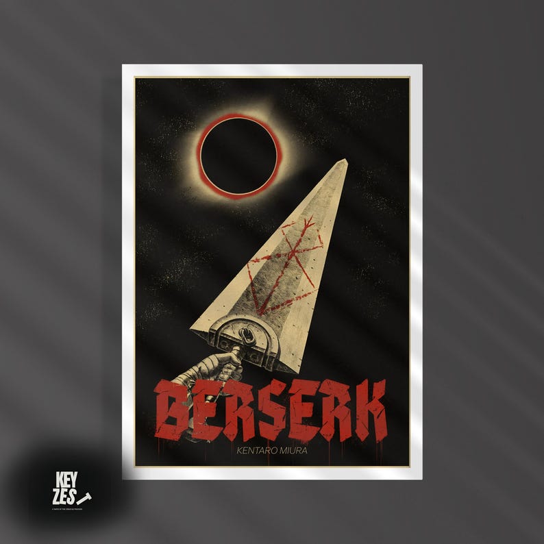 Berserk Posters - Berserk Poster Prints - Guts Poster - Anime Poster Anime Inspired Posters Manga Wall Art Home Decor Gift for Anime Lovers