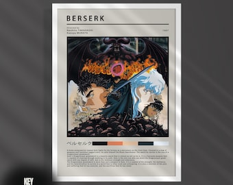 Berserk Anime Poster: Guts Manga Art Print