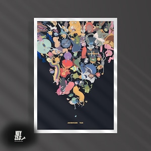 Advevture Time Poster, Adventure Time TV Show Poster, Gift For Him Her, Marceline Bublegum Wall Art, Adventure Time Poster Home Decor,