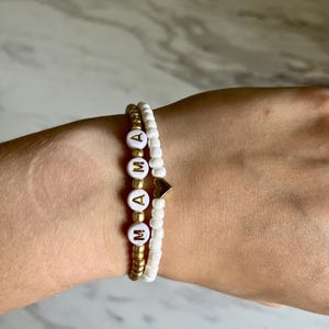 Pulsera con letras personalizadas, pulsera MAMA, pulsera con nombre personalizado, pulsera de abuela, regalo para mamá, regalo para abuela, pulsera con corazón, pulsera con letras