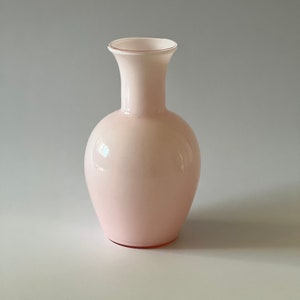 Vintage Pink Milk Glass Vase