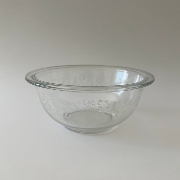 Vintage Pyrex Colonial Mist Wild Flowers Nesting Glass Mixing Bowl #322 1L