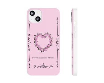 Coque de portable affirmation rose girly, coque de portable élégante, coque de portable mignonne, coque de portable iPhone