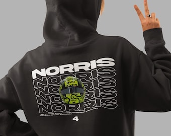Lando Norris LN4 F1 Fan Hoodie | Formula One Unisex Hooded Sweatshirt | McLaren F1 Racing Team