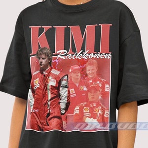 Kimi Raikkonen Retro 90s Style Unisex T shirt F1 Tee F1 Fans Gift Scuderia Ferrari Etsy