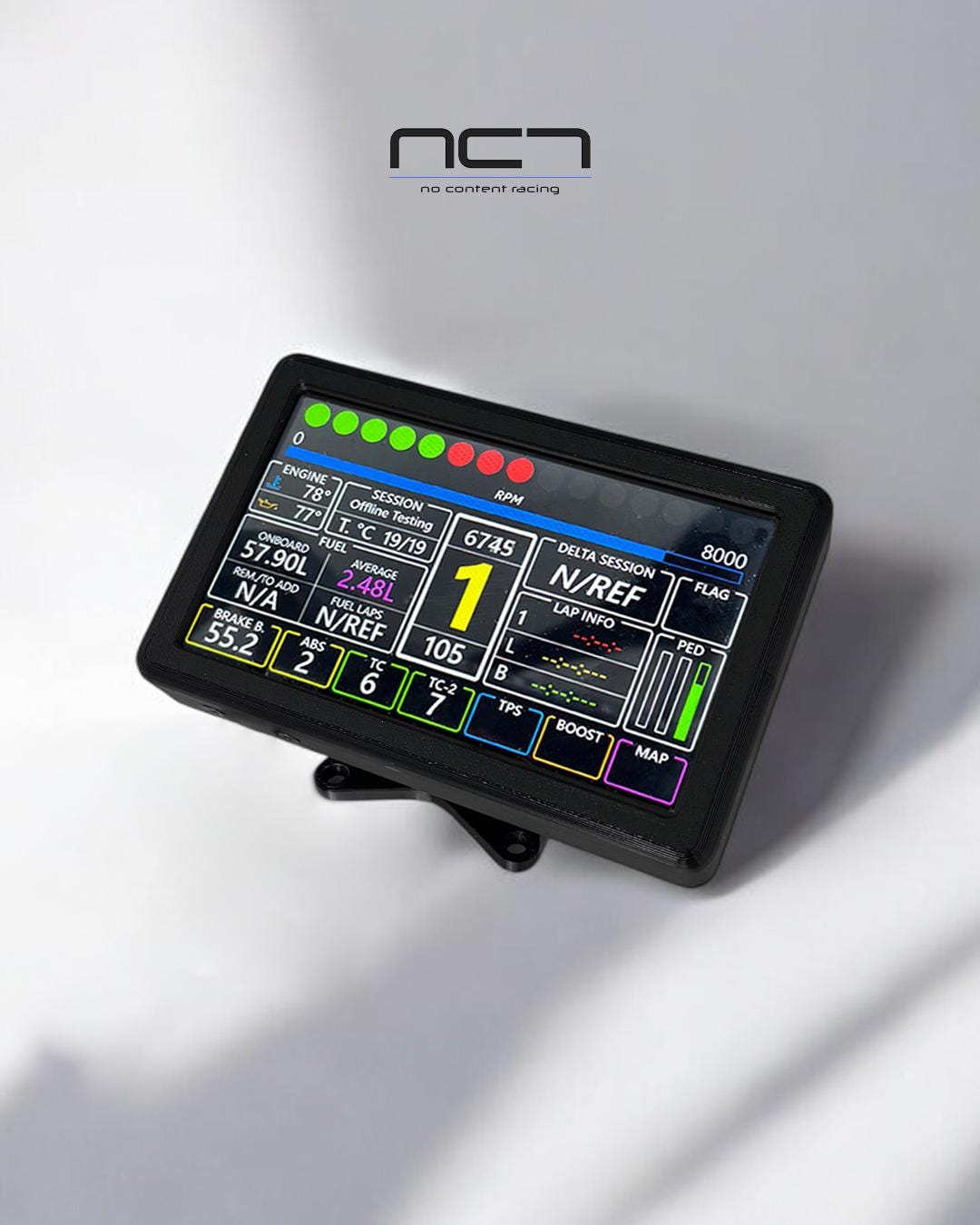 5" Touchscreen Sim Racing DDU Digital Dash - Adjustable Mount