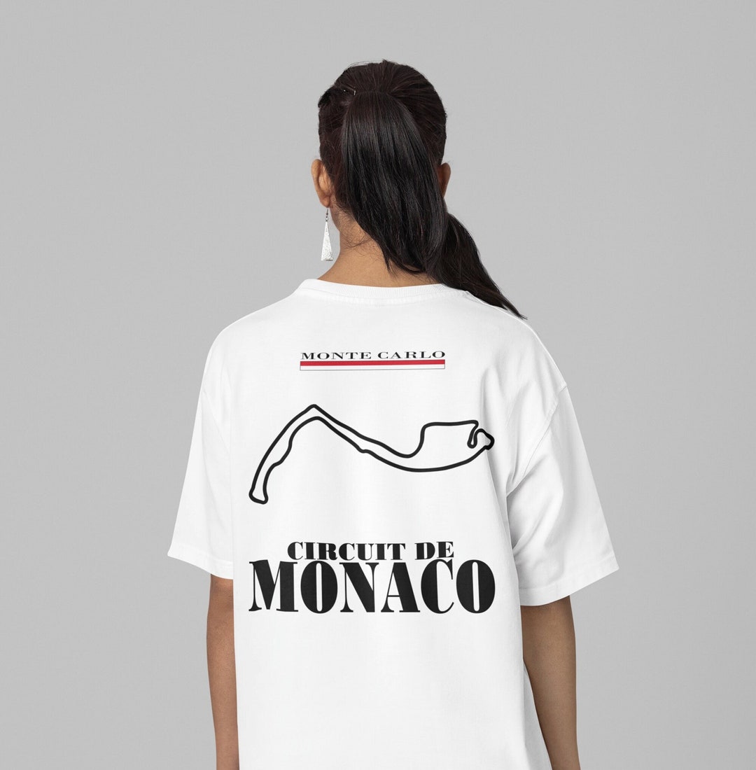 T-shirt Vintage Grand Prix De Monaco Formule 1 - Homme/Femme - Noir 100% Coton