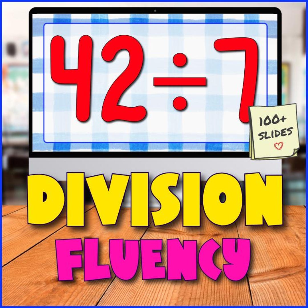 Division Fact Fluency Digital Slides 100+ Practice Problems With Brain ...
