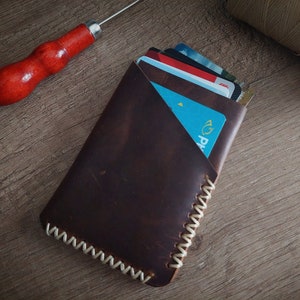 Leder-Kartenhalter für Männer, personalisierter Leder-Kartenhalter, Minimalistischer Kartenhalter, Leder-Kartenhalter
