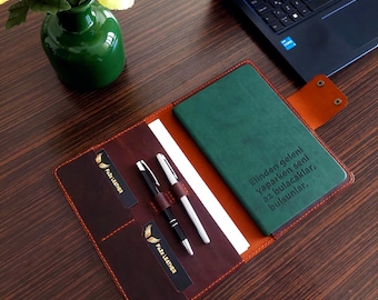 A5 Leather Notebook Cover, A5 Planner Cover, A5 Journal Cover, Leather Journal Cover, Leather Notebook Cover, Leather Corporate Gift Journal