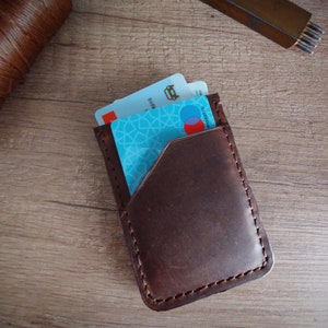 Leder Herren Kartenhalter, Kreditkartenetui, anpassbarer handgemachter Leder Kartenhalter, Vatertagsgeschenk, Kartenhalter