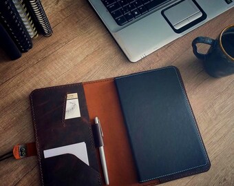 A5 Leather Notebook Cover, A5 Planner Cover, A5 Journal Cover, Leather Journal Cover, Leather Notebook Cover, Leather Corporate Gift Journal