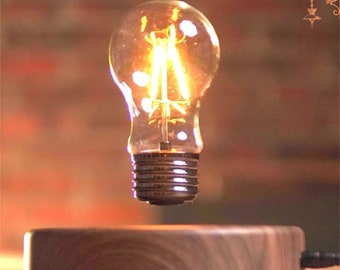 Schweben Magnetische Lampe Einzigartige Berührungsschalter Floating Edison Lampe Rotierende Nachtlicht Schwebelampe | Zaubern | Lampe | Geschenk |
