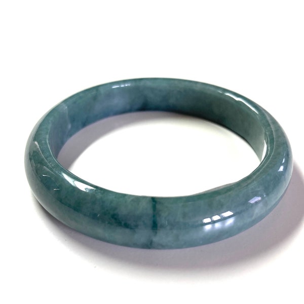 Certified Grade A+++ natural Burma jade jadeite Very green gem gems stone bangle bracelet 40038