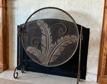 Palm Leaf Fireplace Screen