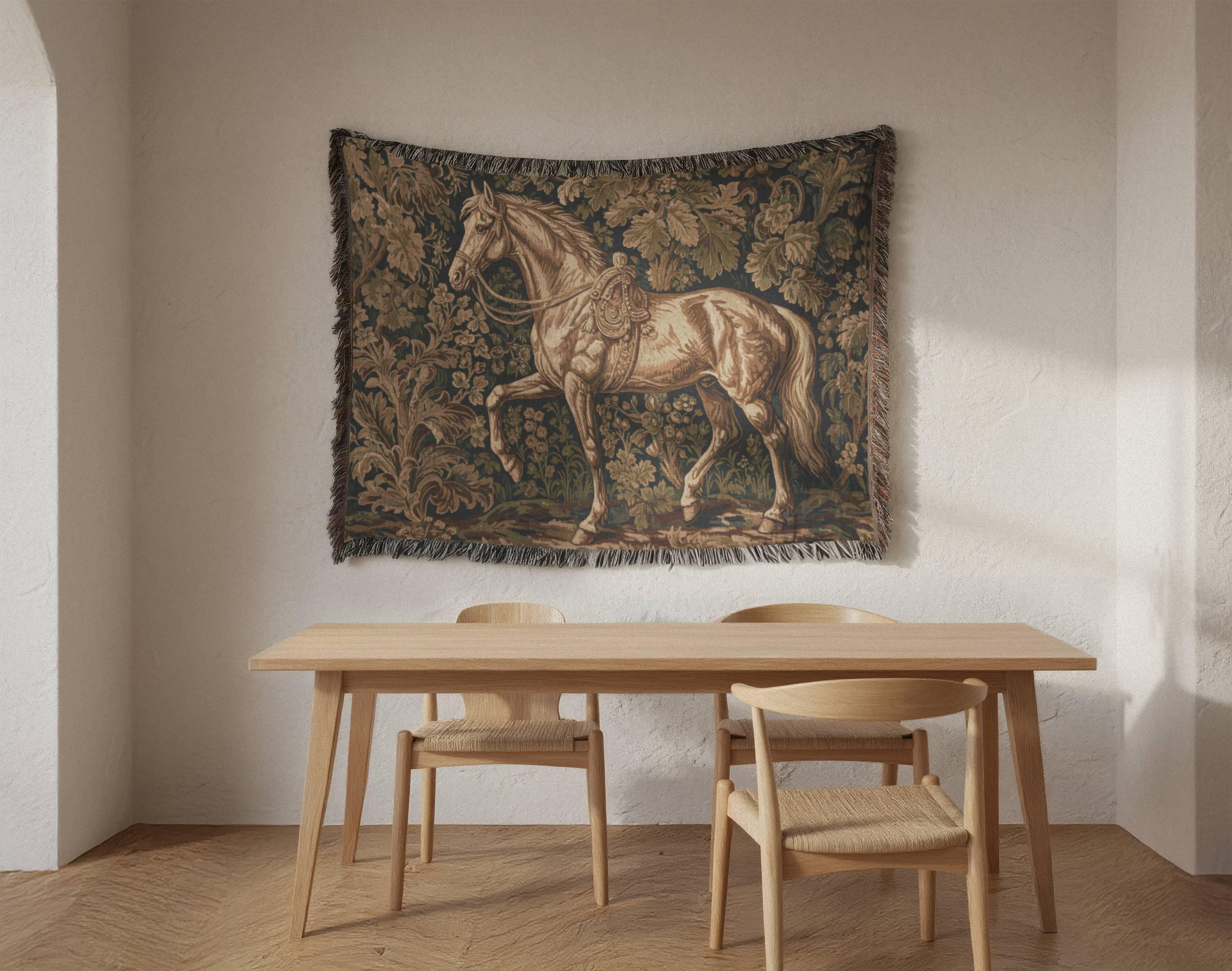Ancienne Tapisserie-Canevas : Carrosse à 4 Chevaux sur Gens de Confiance