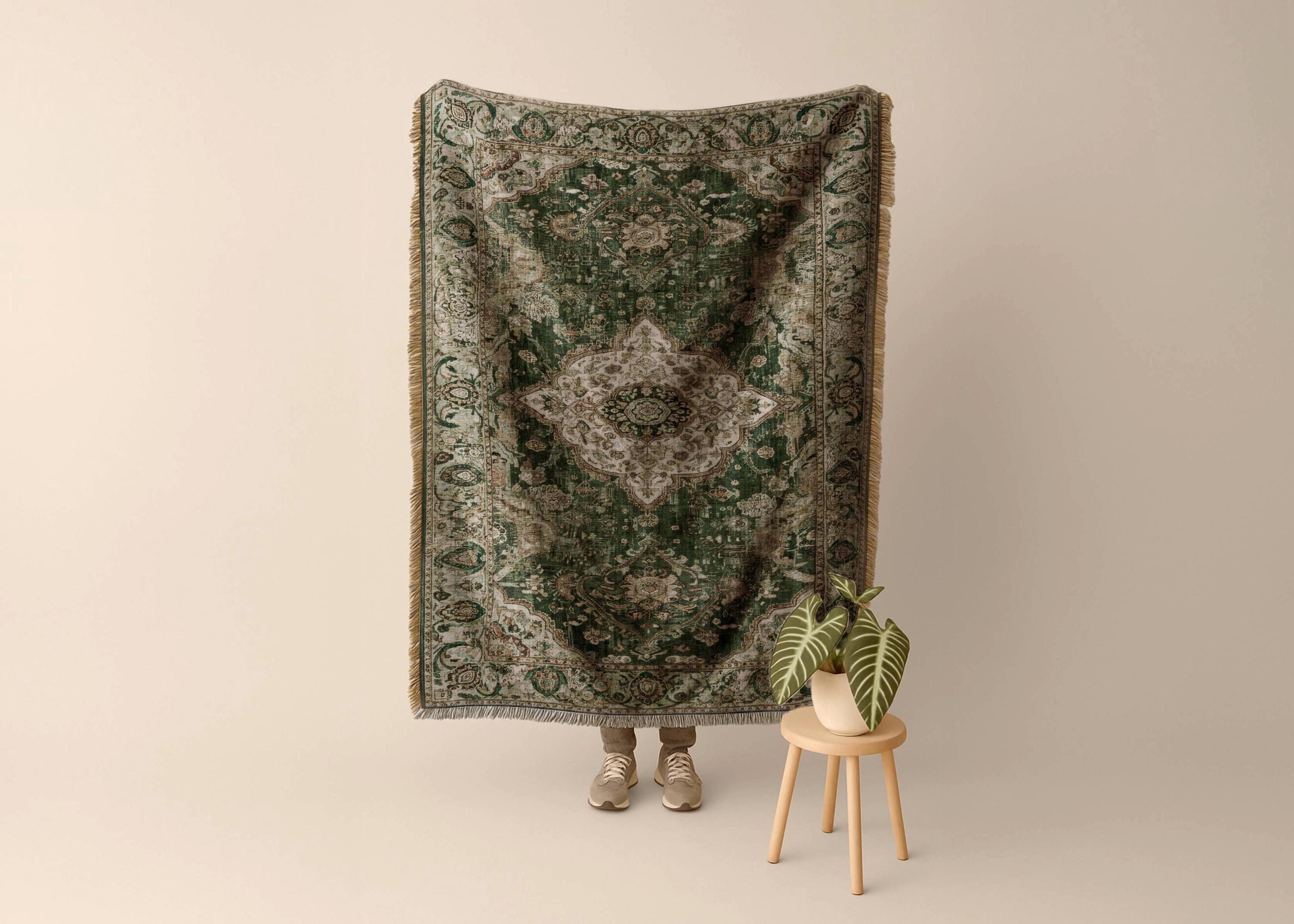 Terracotta green rug - Etsy Schweiz, image size:3000x2142