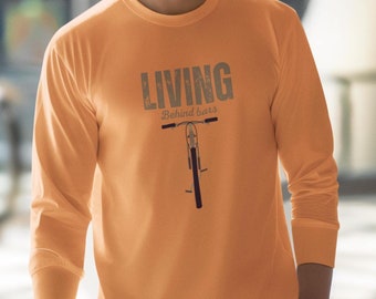 Living Behind Bars Shirt – Comfort Colors Bike Long Sleeve, Cyclist Gift Top