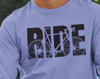 Retro Mountain Bike Graphic T-Shirt: Soft Cotton Cycling Tee Multiple Colors Vintage MTB Adventure