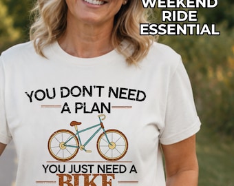 Weekend Ride Shirt Vintage Bike Tee Comfort Colors Bicycle Shirt Casual Outdoor Tshirt Gift for Cyclists